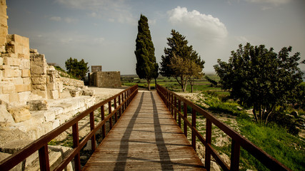 The path along the ancient walls