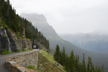 Glacier National Park Going-to-the-Sun Road tunnel