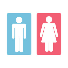 Man woman toilet sign