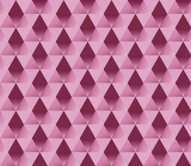 Fototapeta premium chic wrapping paper seamless pattern with 3d rectangular illusion. bright pink geometric abstract repeatable motif. geometry feminine wallpaper illustration.