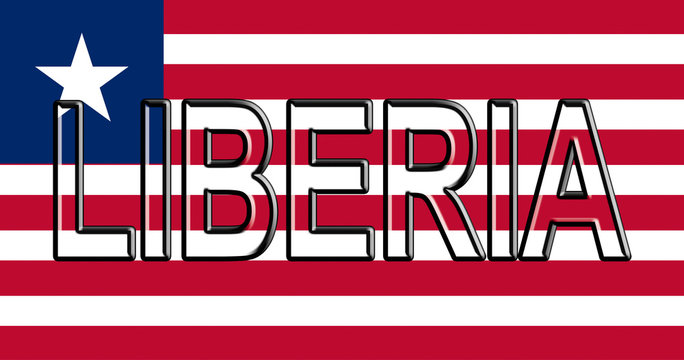 Flag of Liberia Word