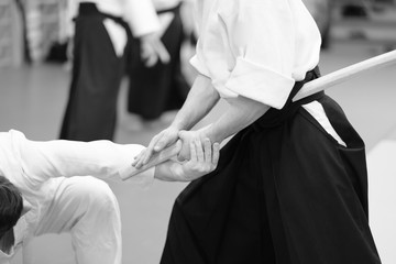 The moment of the duel in the martial art of aikido