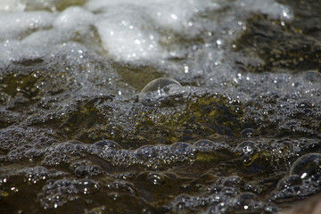 burbujas en el río