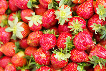 Background for design from ripe red strawberry