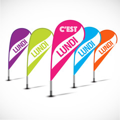 bannières flottantes multicolores : c'est lundi ! © Jérôme Rommé