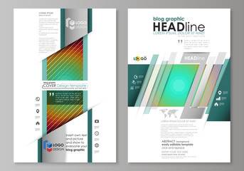 Blog graphic business templates. Page website template, abstract vector layout. Minimalistic design with circles, diagonal lines. Geometric shapes forming beautiful retro background.