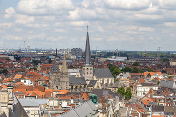 Fototapeta na wymiar Panoramic View of Gent