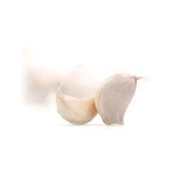 Closeup Garlic ,Herb isolate on white background