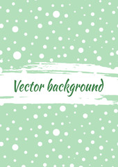 Vector background with dots, brush strokes. Creative artistic template for card, layout, cover. Textured dotted template with attrition, cracks