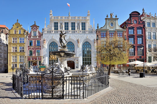 Neptune Fountain in Gdansk