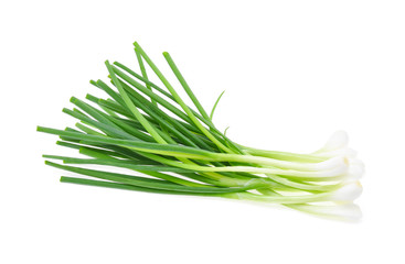 Green onion isolated on the white background