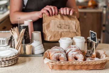 Fototapeta premium Doughnut Store Counter