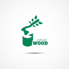 Natural wood logo