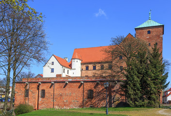 Zamek Książąt Pomorskich w Darłowie na pomorzu środkowym, okolice Słupska. Jedyny w Polsce nadmorski zamek gotycki 