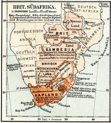 British Empire - British South Africa (from Meyers Lexikon, 1895, 7/1028/1029)