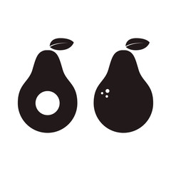Avocado icon, vector flat symbol