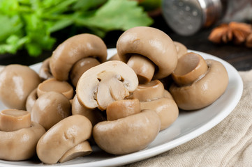 The champignon mushrooms