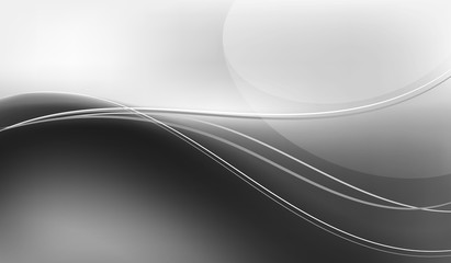 Abstract grey flowing wavy vector background