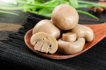 The champignon mushrooms