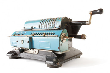 calculating machine over white