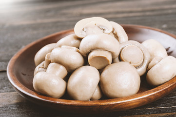 The champignon mushrooms