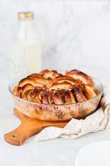 Walnut Bread and Butter Pudding