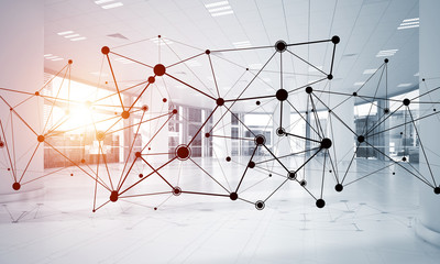 Networking and wireless connection as concept for effective modern business