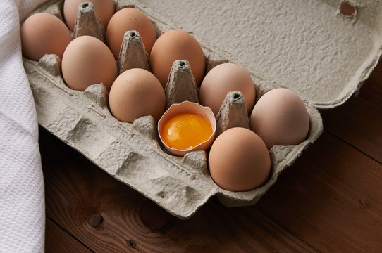 yellow eggs in a tray
