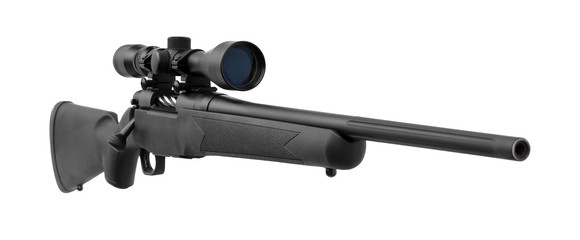 sniper rifle isolated on white