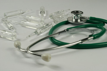 Stethoscope on white background