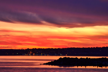 Sunset in Warwick Rhode Island