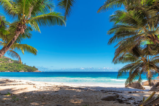 The Beautiful Anse Intendance beach on Mahe island, Seychelles.