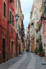 Passage through the old town, Sardinia