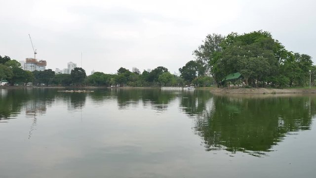 landscape, sky coud and pond