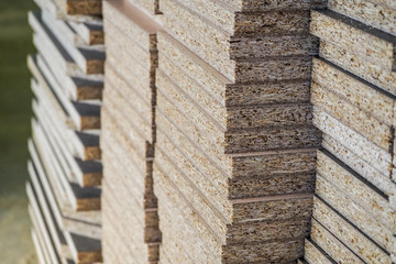 Folded in bundles of a part of particle Board to furniture manufacture.
