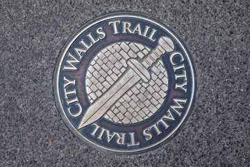 City Walls Trail Plaque in Chichester