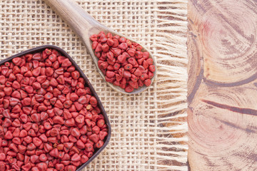Seeds of achiote, originating from central america and parts of south america is used to season and color food