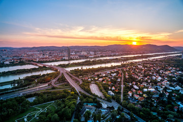 Ausblick über Wien vom Donauturm 