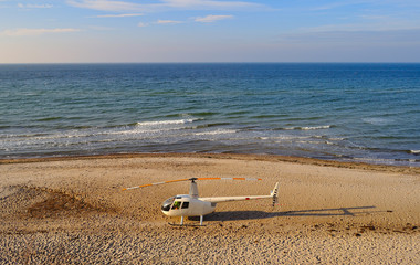 helikopter strand meer ostsee beach ozean © Peter