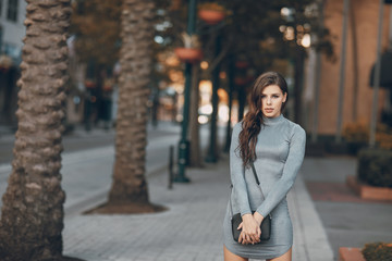 Fototapeta premium beautiful girl on the street