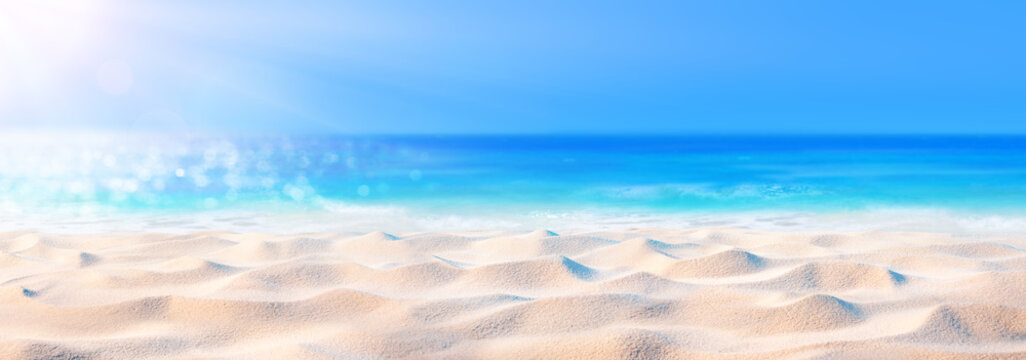 Beach Background - Beautiful Sand And Sea And Sunlight
