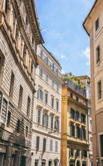 Fototapeta na wymiar Rome, Italy - narrow street in the old city