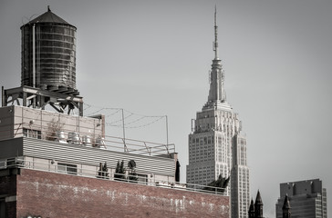 New York, USA -1 march 2016: Empire state building viewed from the highline