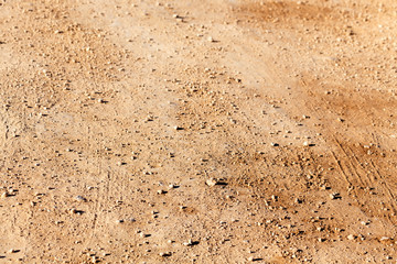 The dry stones on the ground
