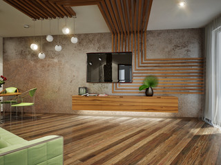 Modern Urban Contemporary Living Room Interior Design - 148126813
