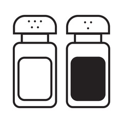 Salt and pepper shakers linear icon