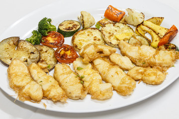 Fish dish - fried fish and vegetables