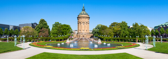 Mannheim Panorama mit Wasserturm 