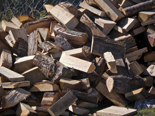 Chopped wood