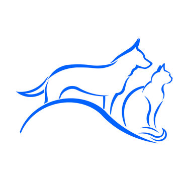 Pet Shop Dog and Cat Logo